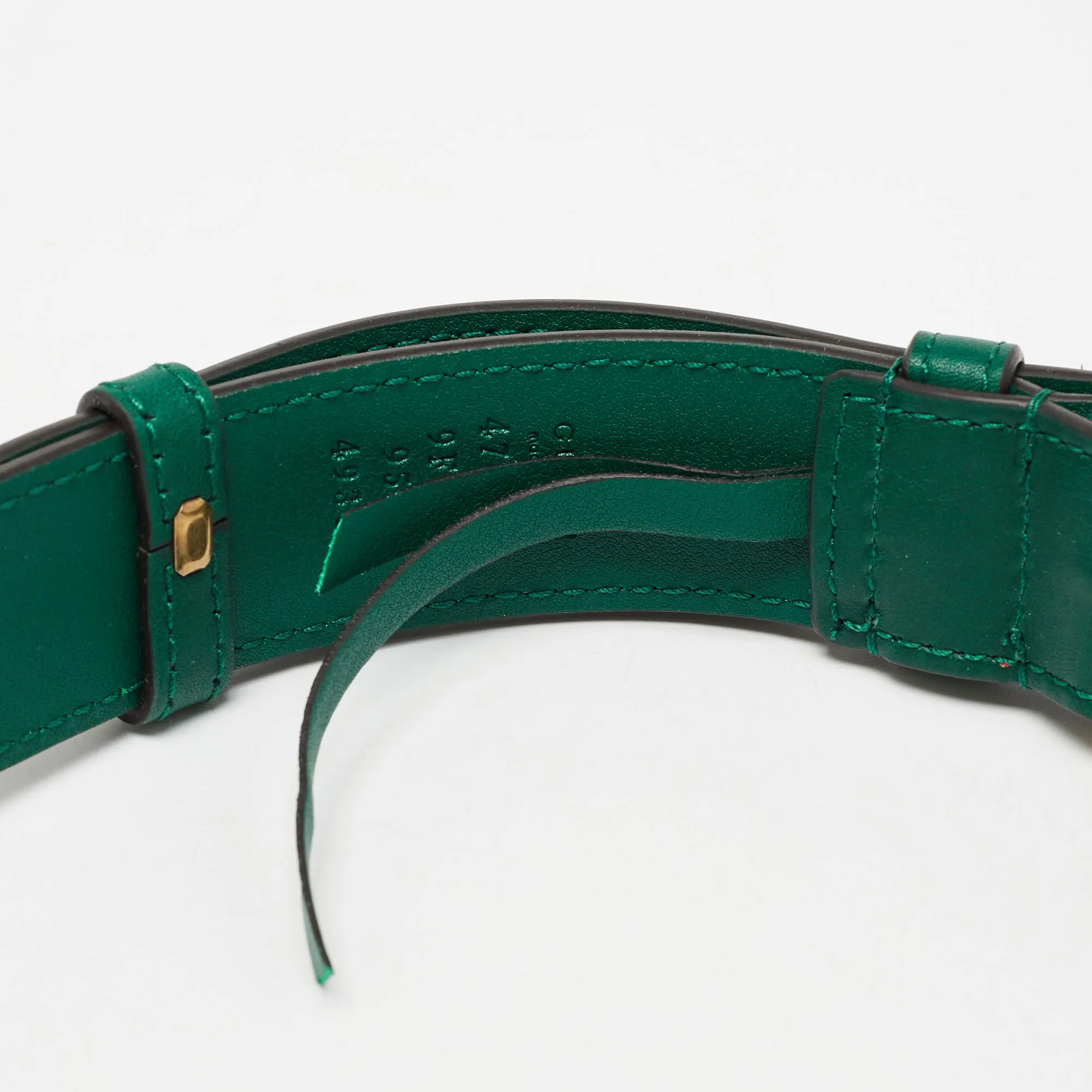 Gucci Green Matelass&eacute; Velvet Mini Gg Marmont Belt Bag